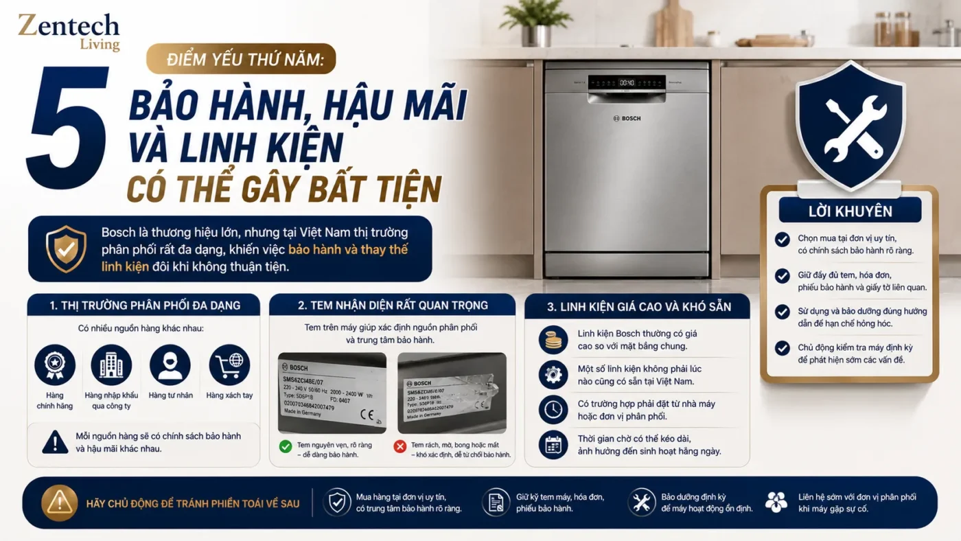 Điểm Yếu Thứ Năm: Bảo Hành, Hậu Mãi Và Linh Kiện Có Thể Gây Bất Tiện