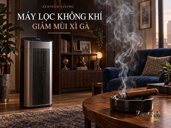 Máy lọc không khí khử mùi thuốc lá, xì gà 4