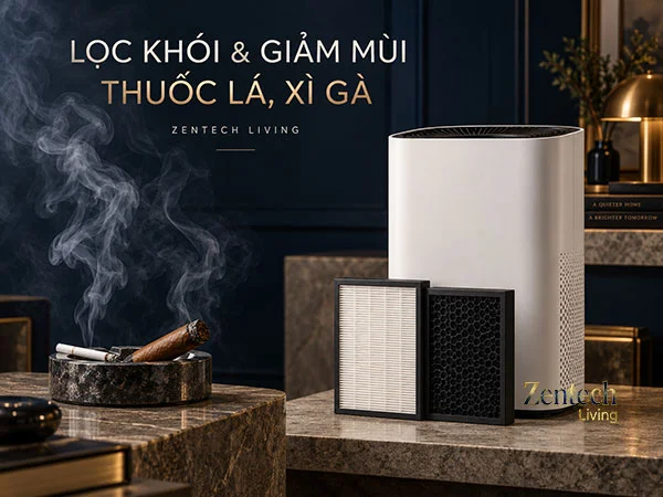Máy lọc không khí khử mùi thuốc lá, xì gà